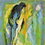 Bożena Wójtowicz-Ślęzak, bez tytułu, olej, płótno, 40 x 40 cm, 2017