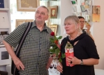 Wernisa - 4.07.2014 r. - Magorzata Howka z Ryszardem Gancarzem, sandomierskim artyst