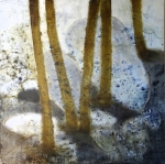Grayna Grabowska, Jesie w grach II, akryl, ptno, 100 x 100 cm, 2018 r.