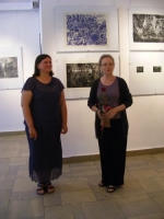 Joanna Gaecka wraz z dyr. BWA Katarzyn Pisarczyk podczas otwarcia wystawy 