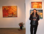 Autorka wystawy - Marzena Sroczyńska-Gudajczyk, wernisaż, 25.09.2015 r.