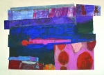 Natalia Talarek, Rodzynkowe ciasto albo stara dziewczynka, collage, papier, suchy pastel , akryl, 50x 70 cm