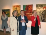 Maja Komorowska - Go Specjalny Festiwalu, Jan Szymaski - kurator wystawy, Katarzyna Pisarczyk - dyrektor BWA, finisa wystawy - 2 maja 2015 r.