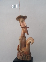 Zbigniew Bury, Don Kichot, ceramika/rzeba, ok. 55cm